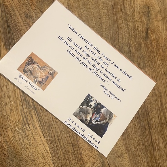 Artist Print of original Oil Painting -
“Ghost Horse” Blank card small p… - Picture 6 of 6